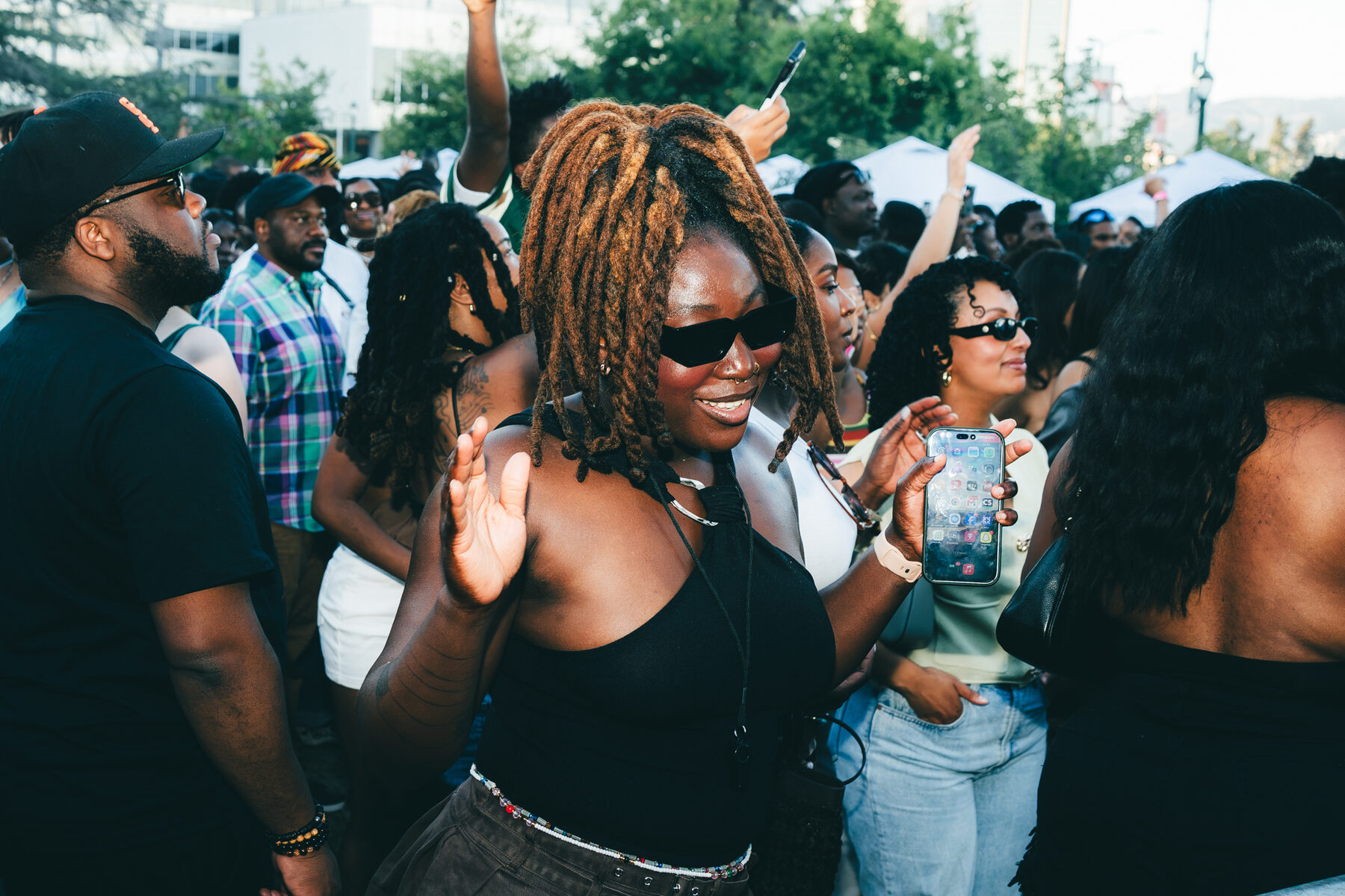 Crowd at the Afrobeats music festival
