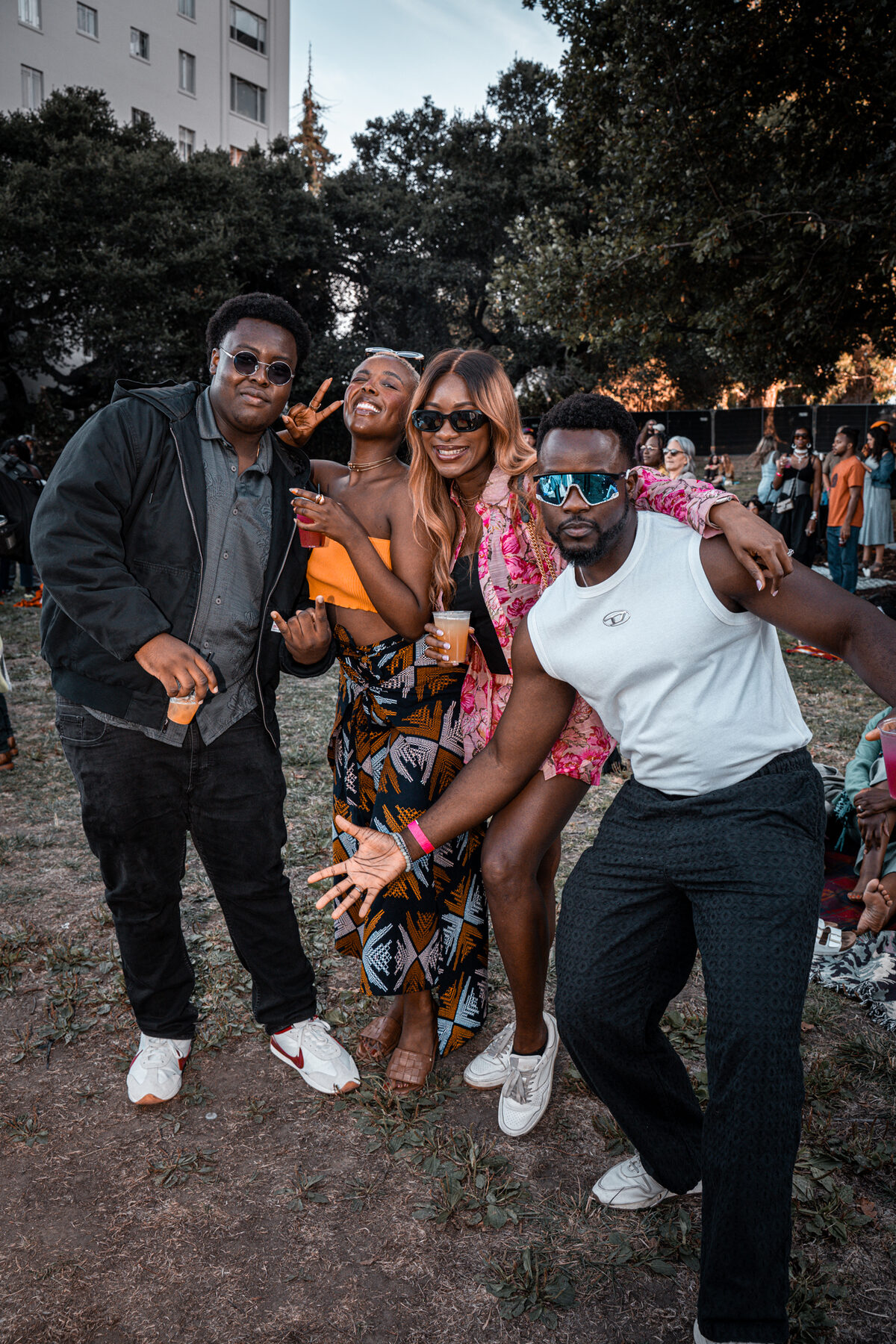 Crowd at the Afrobeats music festival