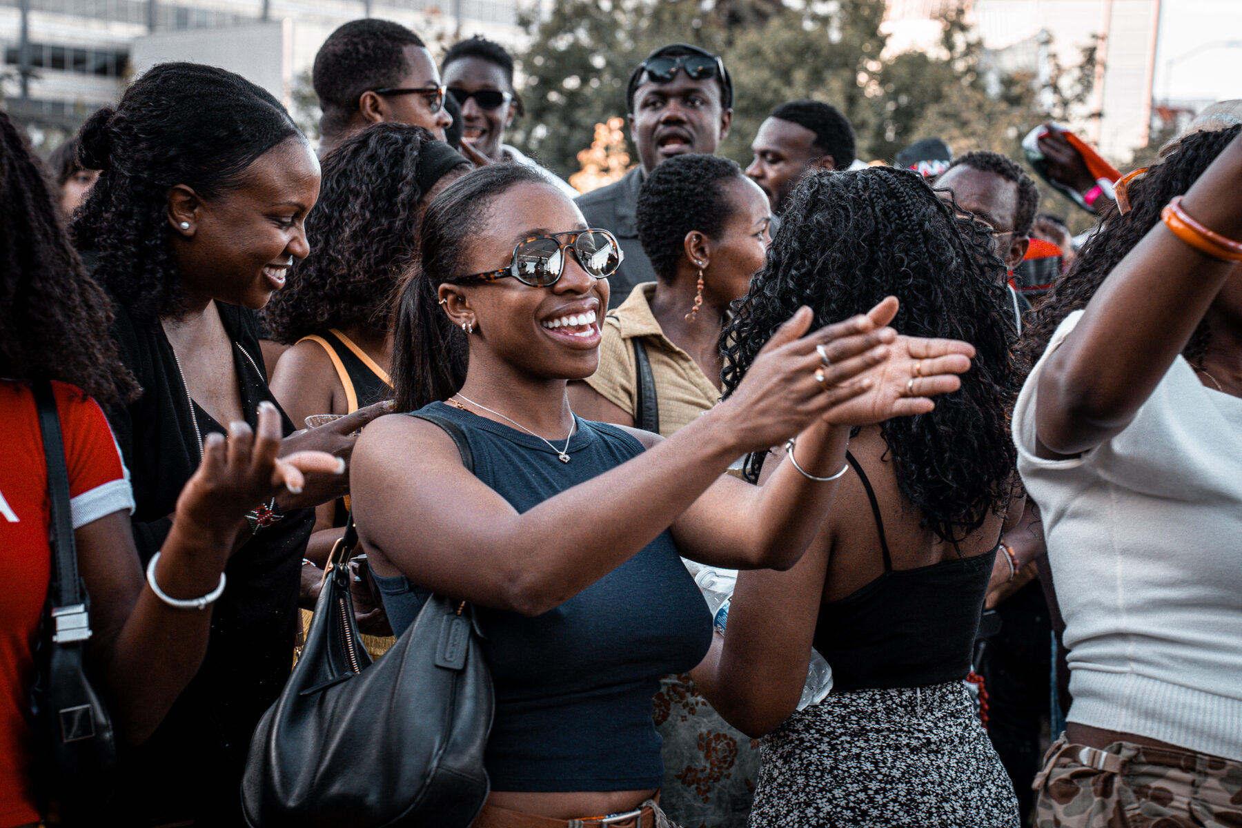 Crowd at the Afrobeats music festival