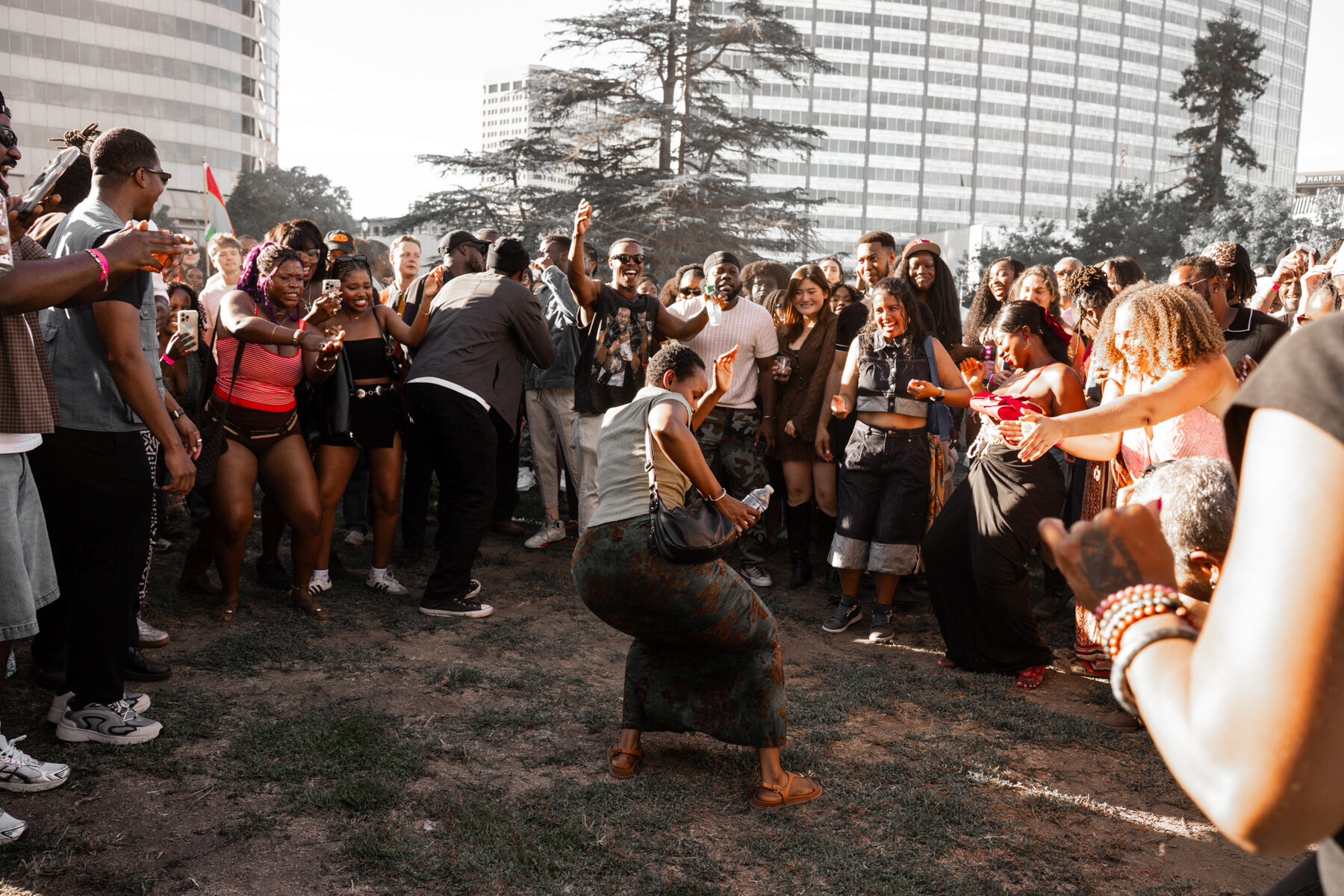 Crowd at the Afrobeats music festival