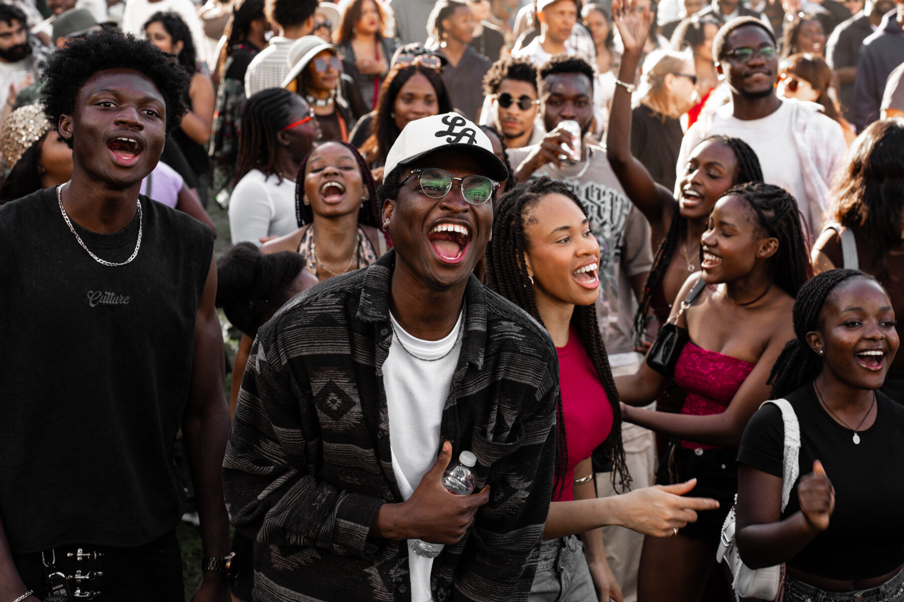 Crowd at the Afrobeats music festival