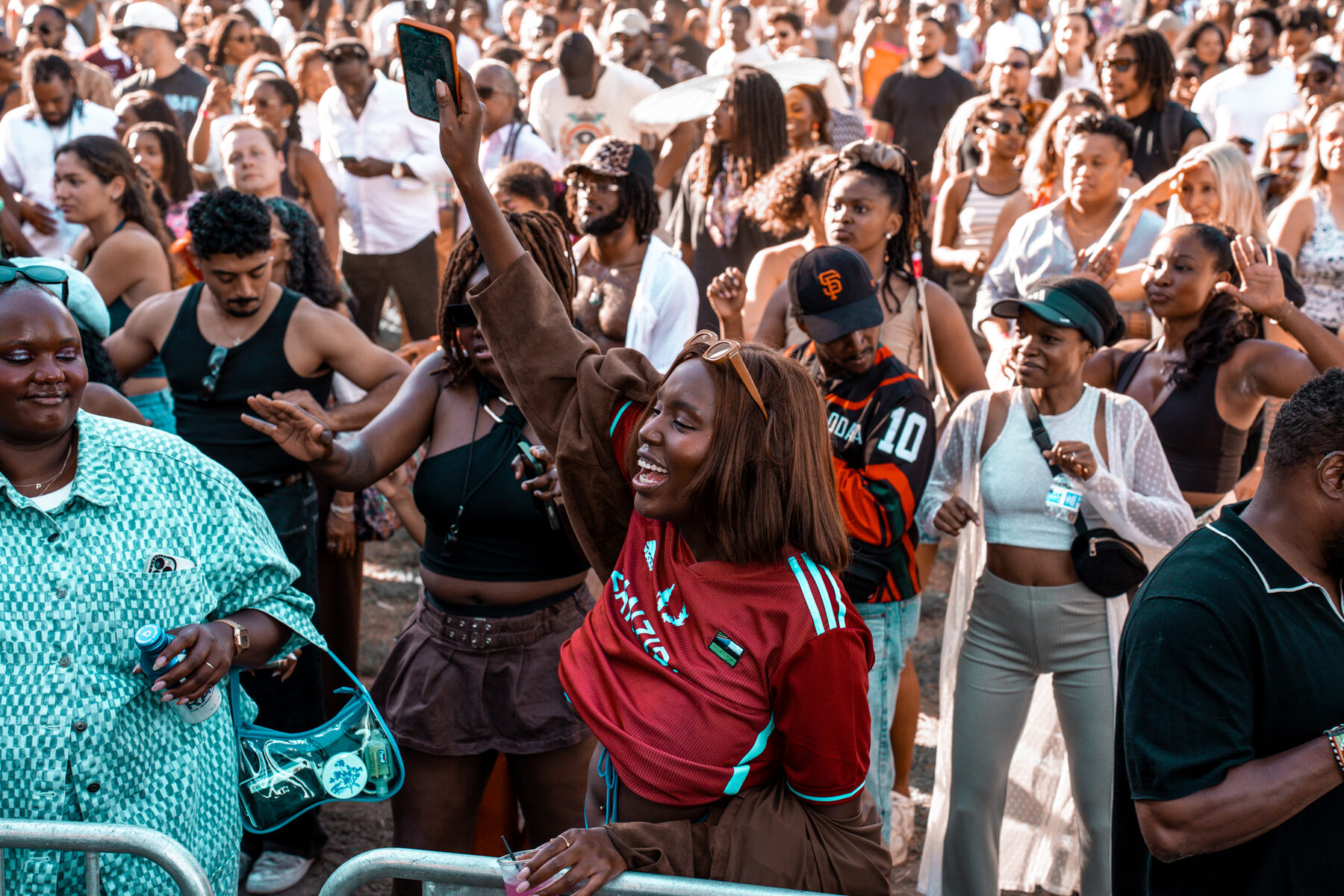 Crowd at the Afrobeats music festival