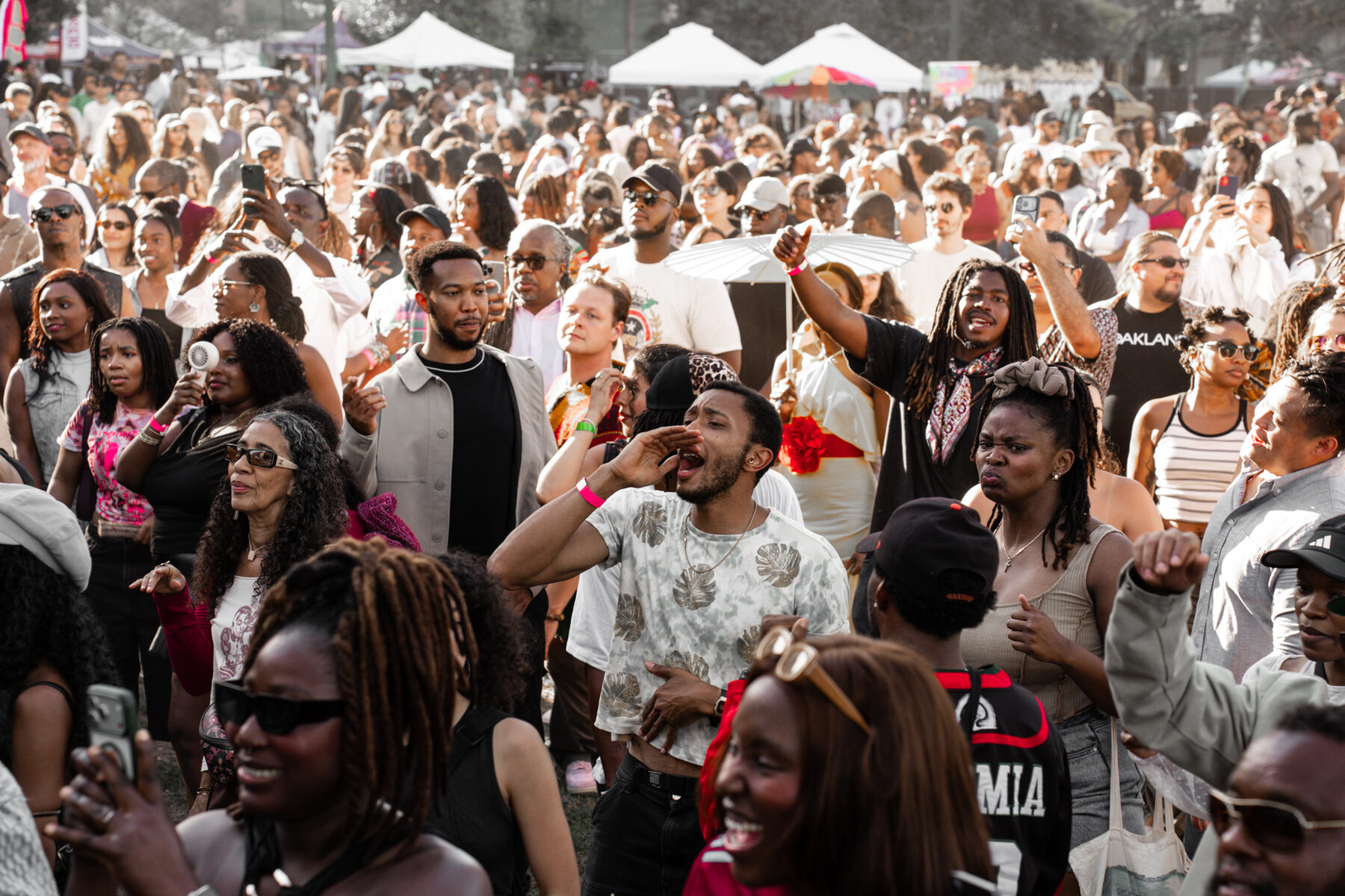 Crowd at the Afrobeats music festival