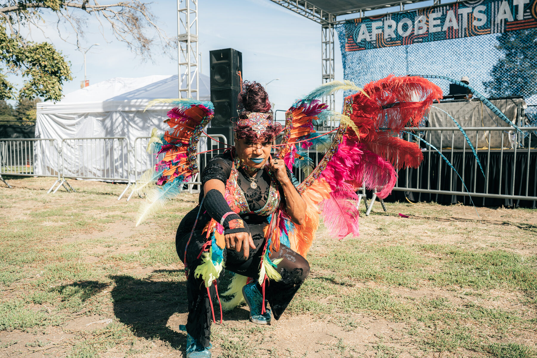Crowd at the Afrobeats music festival