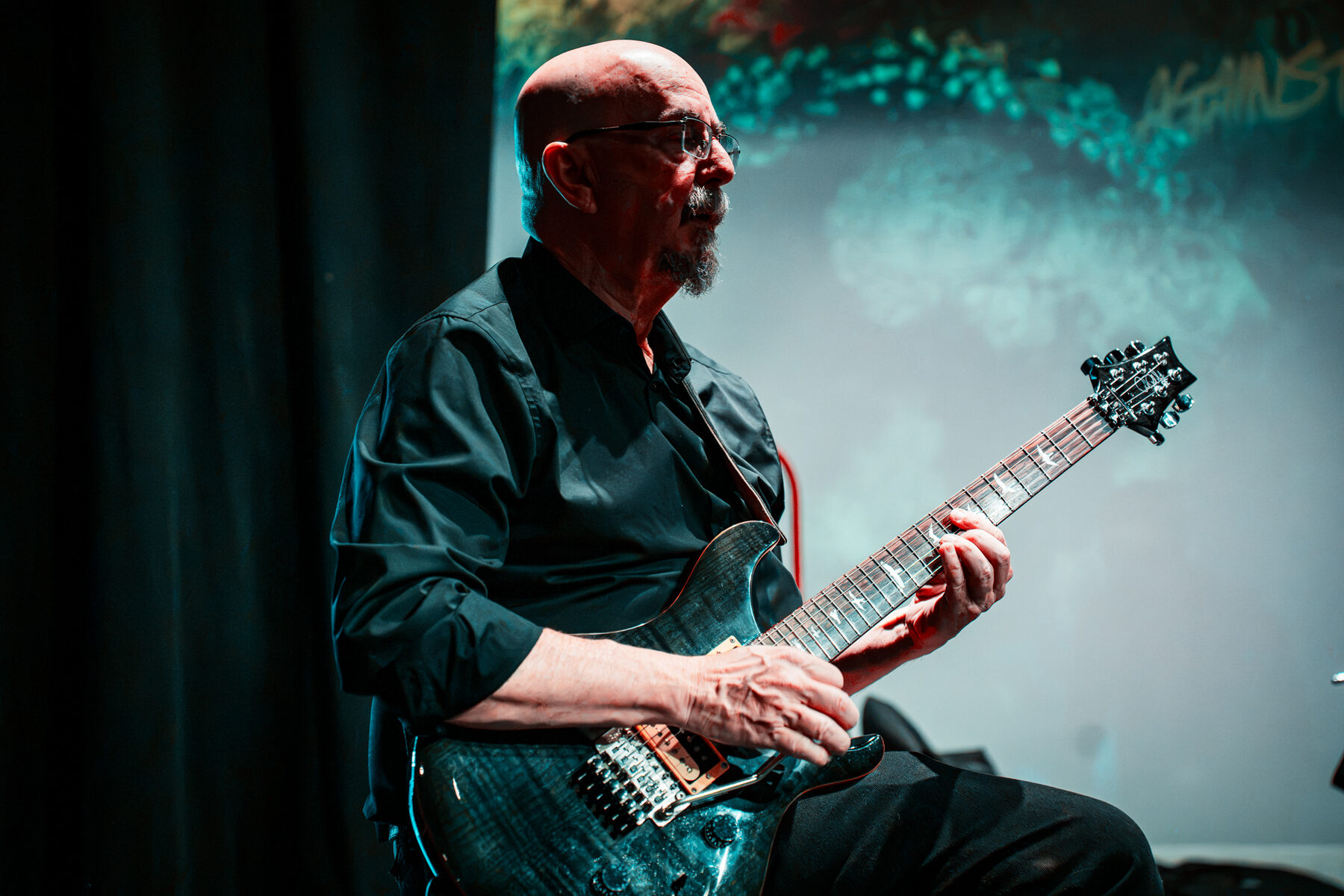 Musician on stage at GODDESS