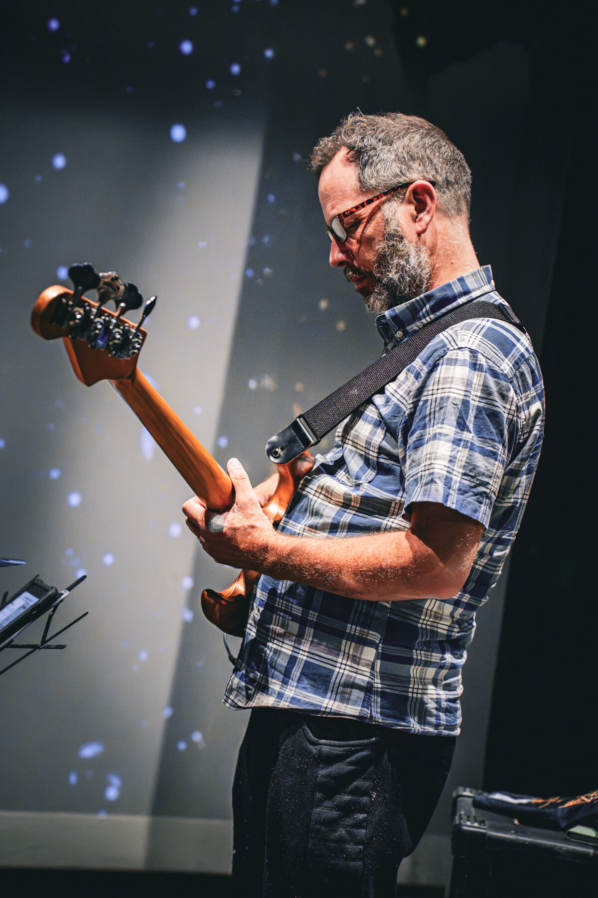 Musician on stage at GODDESS