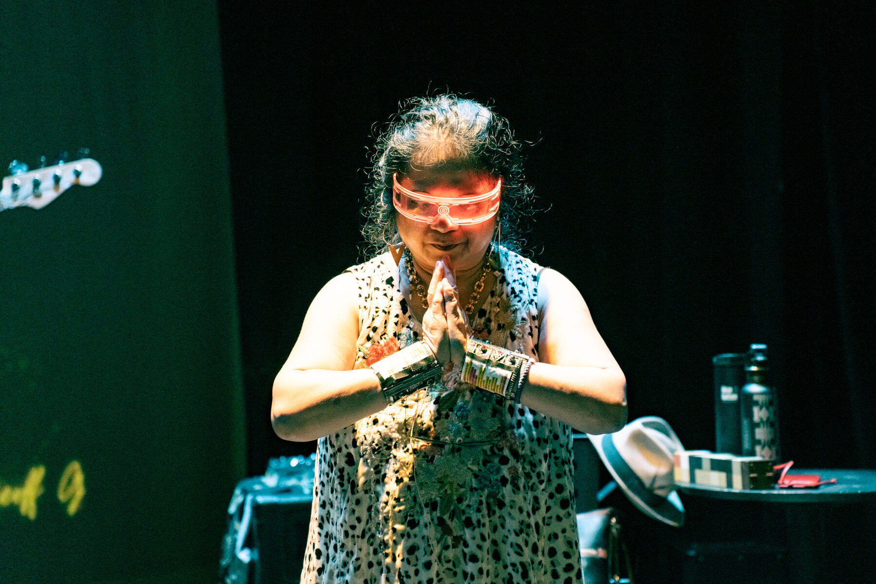 Musician on stage at GODDESS