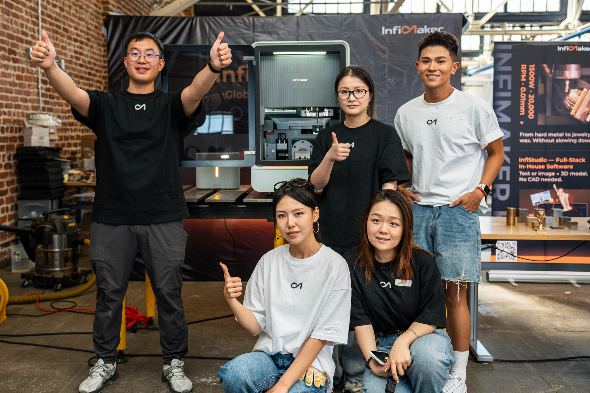 The InfiMaker team at their booth